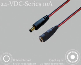 075907-4000 Adapter cable, 4000 mm, DC connector to DC coupling