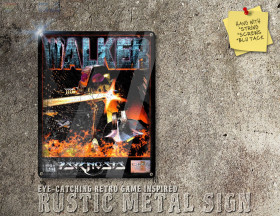 Rustic Amiga Walker - Psygnosis Box Artwork Metal Sign [684]