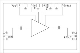 Medium Power Amplifier Chip, 71 - 76 GHz