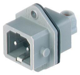 Panel plug, 2 pole, PCB mounting, screw connection, 1.5 mm², gray, 930622106