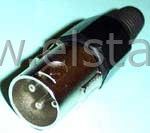 Wtyk mikrofonowy męski czarny 4pin