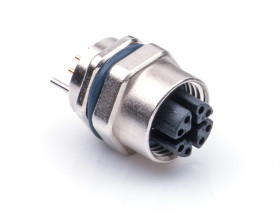 Złącze wielostykowe przemysłowe 8-pinowe M12, panelowe Gniazdo Amphenol Industrial