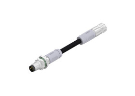 Złącze wielostykowe przemysłowe 4-pinowe M8, panelowe Wtyczka CONEC