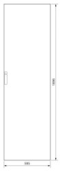 Drzwi Hager (S x W) 595 mm x 1896 mm stal 1 szt.