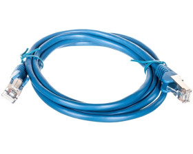 Kabel krosowy patchcord F/UTP kat.5e CCA niebieski 1,5m 95532