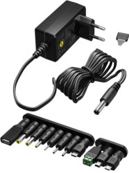 Zasilacz uniwersalny 3V-12V, maks. 27W 2,25A, 11 adapterów, 64570