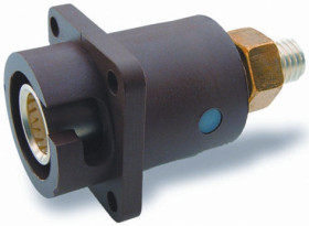 Złącze sieciowe 250A Gniazdo 1.0 kV 1P Żeński ITT Cannon Brązowy Montaż na panelu IP67