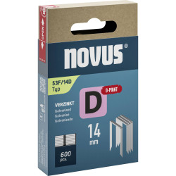 Novus 042-0793 Type 53F Flat Wire Clips 600 pieces for Tackers 14x11.3mm