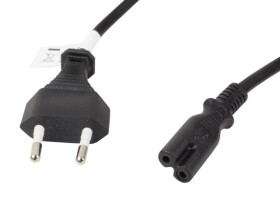 KABEL ZASILAJĄCY EURO (RADIOWY) CEE 7/16-IEC 320 C7 3M VDE CZARNY LANBERG