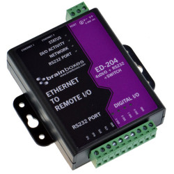 Brainboxes ED-204 Ethernet to 4 Digital IO and RS232 Serial Port Ethernet Switch