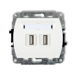 TREND Gniazdo podwójne 2xUSB-AA 3.0 biały GUSB-6