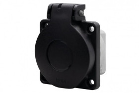 Gniazdo tablicowe 16A 250V 2P+Z IP44 - B czarne
