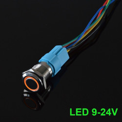 Przełącznik hermetyczny 250V 3A bistabilny 16 mm ( żółty )