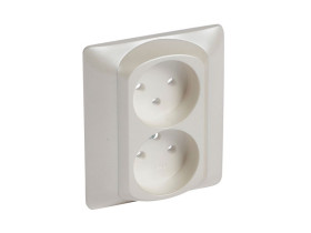 SISTENA LIFE Plakietka Pearl gniazda podwójnego z uziemieniem 771535 LEGRAND