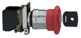 Przycisk bezpieczeństwa 22mm 0Z 1R IP66 klucz XB4BS9442