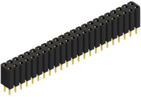 Socket header, 46 pole, pitch 2.54 mm, straight, 10026370