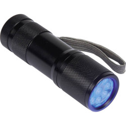 Velleman EFL41UV UV-9 UV LED Torch Battery-Powered 58g Ideal for Detection