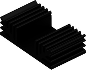 Extruded heatsink, (L x W x H) 50 x 88 x 25 mm, 3 to 1.75 K/W, black anodized, 10022606
