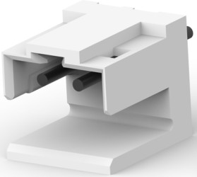 Pin header, 2 pole, pitch 2 mm, straight, natural, 292132-2