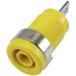 TruComponents 170633 Safety jack socket,vertical 4 mm Yellow