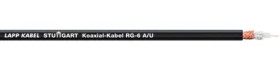 Coaxial cable, 75 Ω, RG 6 A/U, black