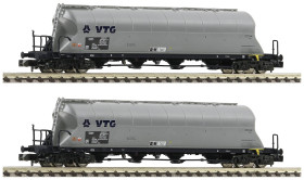 Wagon silos Fleischmann 6660003 N Zestaw 2 wagonów silosowych na pył firmy VTG