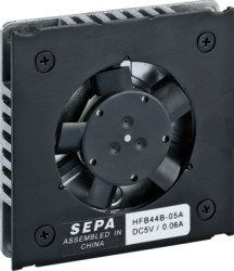 CPU cooler, 5 V, ball bearing, 28 dB, (H x W x D) 7.5 x 44 x 44 mm, HFB44B05A + PAD