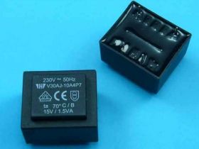 V30AJ-10A4P7 15V/1,5VA TRAFO PCB