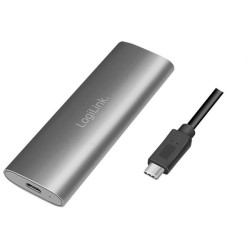 LogiLink UA0389 M.2 SSD enclosure USB C 10Gbps for PCIe NVMe and SATA drives