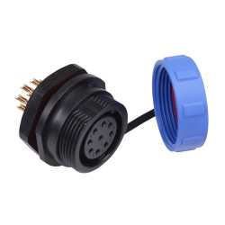 9 Pin Waterproof W17 Female Socket Panel Mount Connector IP68