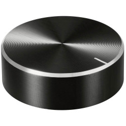 TruComponents 320055 Control knob &#x2B; marking Black (&#xD8; x H) 40mmx13mmAlu/Plastic