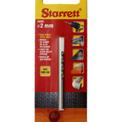 Wiertło Ø: 2mm dł: 49 mm HSS 130° Starrett Wiertło kręte