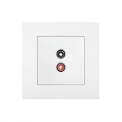 Gniazdo głośnikowe 2xCINCH - białe - KARRE