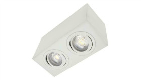 Oprawa Piazza Podwójna Biała Piaskowana Sufitowa Natynkowa