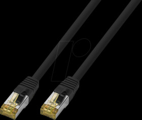 1812HF-2,0M Patch cable, Cat.6a, S/FTP, 2 m black