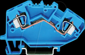 782-604 2-wire feed-through terminal block, 6 mm², blue