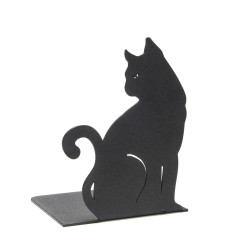 Podpórka do książek metalowa w kształcie kota