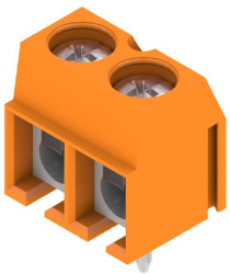 PCB terminal, 2 pole, pitch 5 mm, AWG 26-14, 15 A, screw connection, orange, 1791610000