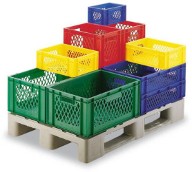 LA-KA-PE 204164 Pojemnik do sztaplowania nadaje się na żywność (D x S x W) 600 x 400 x 210 mm niebieski 2 szt.