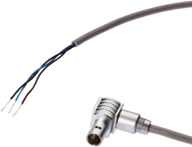 VK2000L0, kabel połączeniowy, 2 m, żeński Lemo-mini (gniazdo) 3-pinowy kątowy, wolny koniec żyły, 3-przewodowy, -40-180C