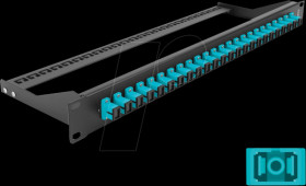 43383 19" Fibre Patch Panel 24 port SC Simplex aqua