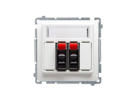 SIMON BASIC Gniazdo podwójne głośnikowe białe BMGL3.01/11 KONTAKT SIMON