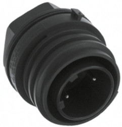 Złącze wielostykowe przemysłowe 2-pinowe, panelowe Gniazdo Bulgin