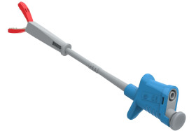 Zacisk krokodylkowy 6A izolowany 23mm Niebieski Electro PJP