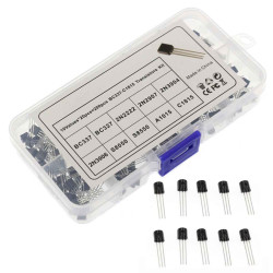 Zestaw tranzystorów 20 x 10 typów PNP NPN TO92 200szt