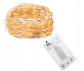 Lampki choinkowe 10 LED białe ciepłe - światło stałe