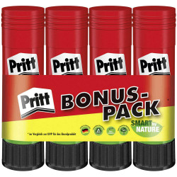 Pritt PK6MP Glue Stick 22g 4pieces Natural Adhesive Eco-Friendly Recipe