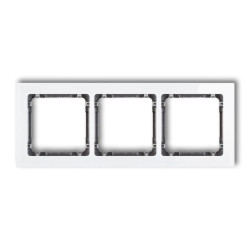 DECO Ramka potrójna - efekt szkła (ramka: biała spód: grafitowy) biały 0-11-DRS-3