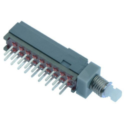 Mini Push Button Latching PCB Switch 6PDT 30V