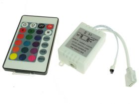 Sterownik kontroler do taśm RGB + pilot 24 klawisze
